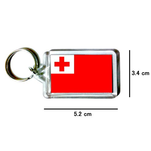 東加 Tonga 國旗 鑰匙圈 吊飾 / 世界國旗