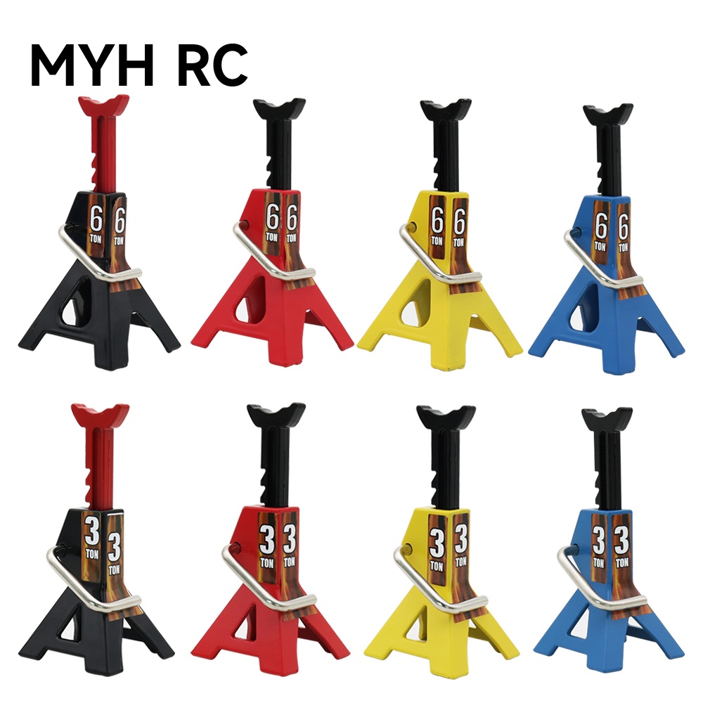 Myhrc 1/10 金屬高度可調節 3T 6T 千斤頂維修支架裝飾工具適用於 RC 履帶軸 SCX10 Traxxas