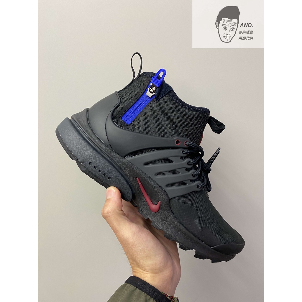 【AND.】NIKE AIR PRESTO MID UTILITY 黑藍 高筒 魚骨 休閒 男女款 DC8751-001