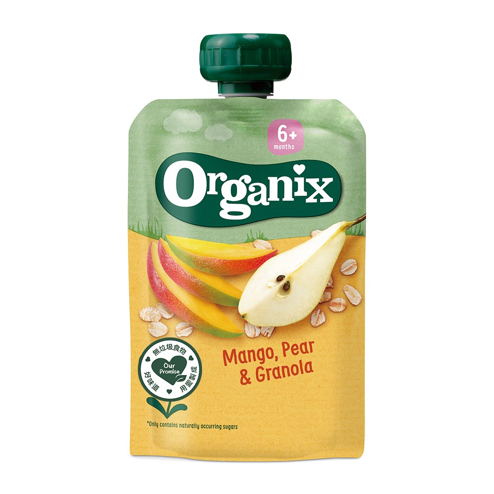 Organix 水果/燕麥泥-6m+ 100g Kewpie官方直營店