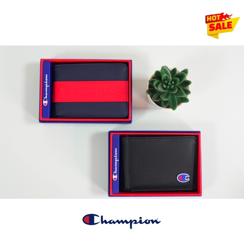 現貨 Champion 🇺🇸 冠軍 男士短夾 時尚錢包 深藍紅/黑 兩款任選 國外入購 兩款各一個