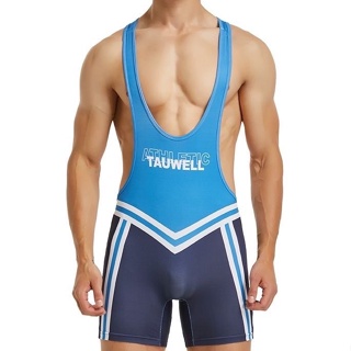 🔥絕對正品保證🔥新款TAUWELL連身衣運動背心 速乾貼身 吊帶性感 健身摔跤舉重 體操服訓練衣 男士