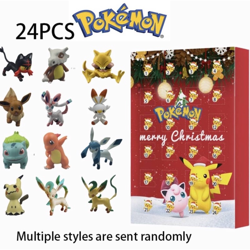 全新現貨Pokémon聖誕倒數日曆迷你寶可夢公仔戳戳樂