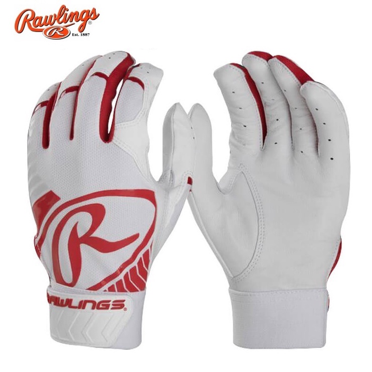 日本進口 Rawlings 羅林斯 BR51BG-SC 棒壘球天然羊皮打擊手套 白紅色 舒適服貼 超低特價$790/雙