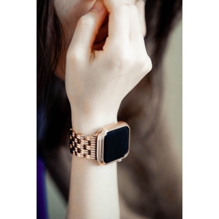 【新增星光色】超高質感不褪色Apple Watch水波紋頂級不鏽鋼錶帶 9 8 7 代 40 41 44 45mm SE