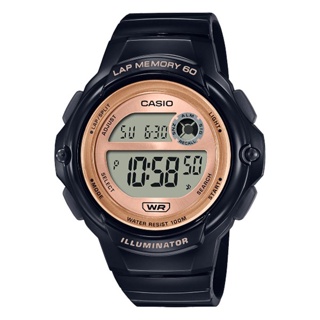 【CASIO 卡西歐】極簡約運動指針腕錶-玫瑰金 LWS-1200H-1AV