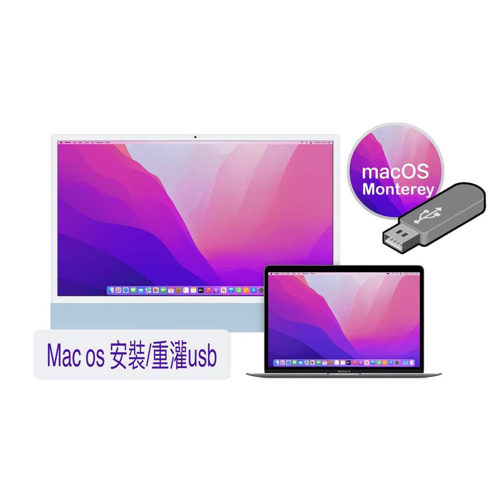 (重灌Mac os可以自己來) Mac OS安裝碟/重灌碟USB (可選10.12~14版本)｜Mac OS重灌隨身碟