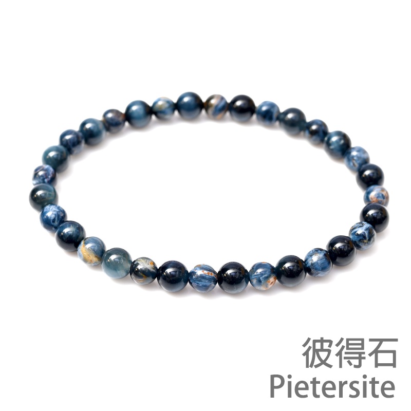 【Pureaura 純粹水晶寶石】頂級藍彼得石與藍虎眼石手珠