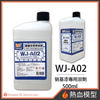 [熱血模型] 萬榮國際 硝基漆 專用溶劑 WJ-A02 (中) 500ml