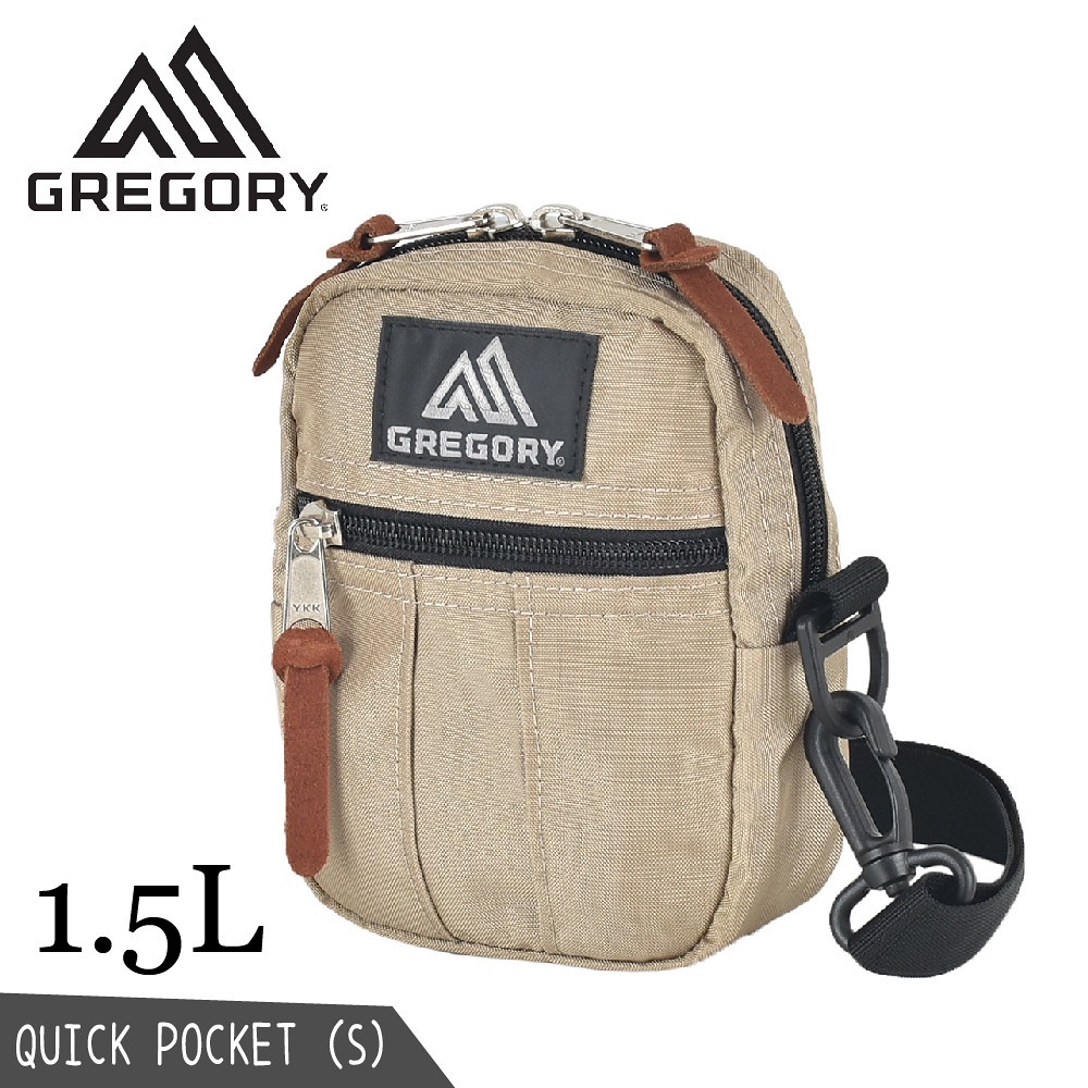 【GREGORY 美國 1.5L QUICK POCKET S 斜背包《沙色》】65469/側背包/腰包/休閒包/臀包