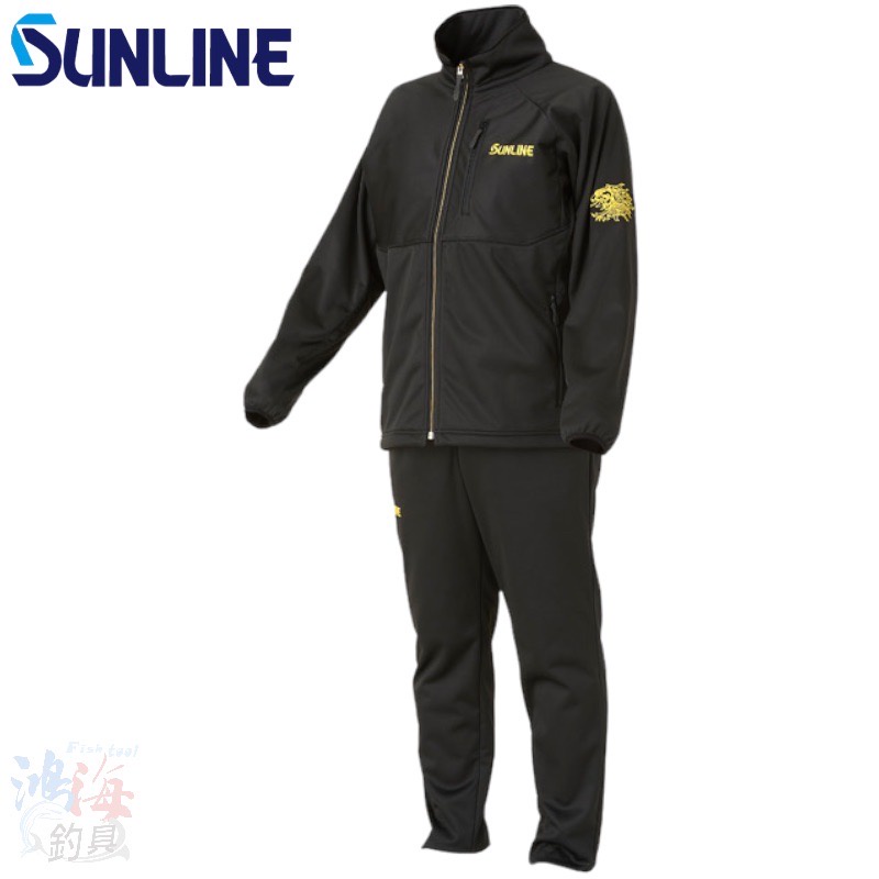 《SUNLINE》22 SUW-01202 黑色防風休閒套裝 中壢鴻海釣具館