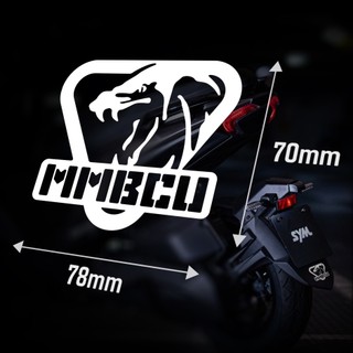 XIII_SYM 三陽 MMBCU 曼巴 三角 蛇 造型 警示 車貼