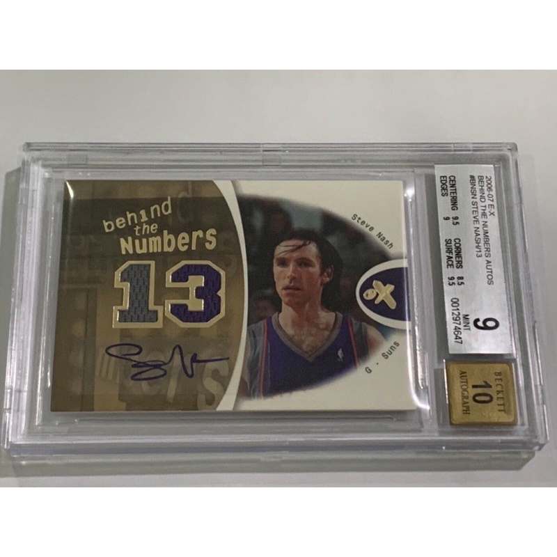 2006-07 E-X 太陽 Steve Nash 球衣簽名卡 BGS 飄髮哥 非 psa luka zion