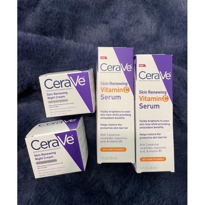 現貨 CeraVe 適樂膚 維他命C精華液 30ml 紫罐 CeraVe 晚霜