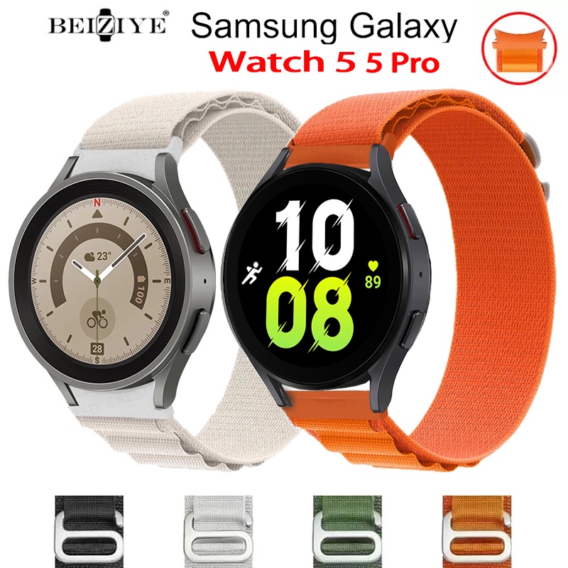 高山回環款錶帶透氣 親膚材質 適用於三星Galaxy Watch 4 5 5 Pro 40 44 45mm編織尼龍錶帶