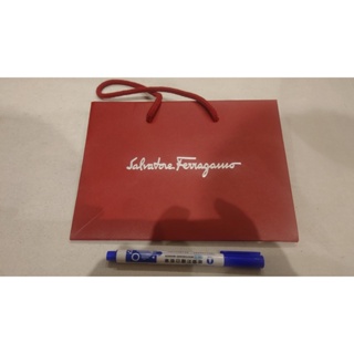 【保存良好品牌紙袋】菲拉格慕 Salvatore Ferragamo 酒紅色 紙袋