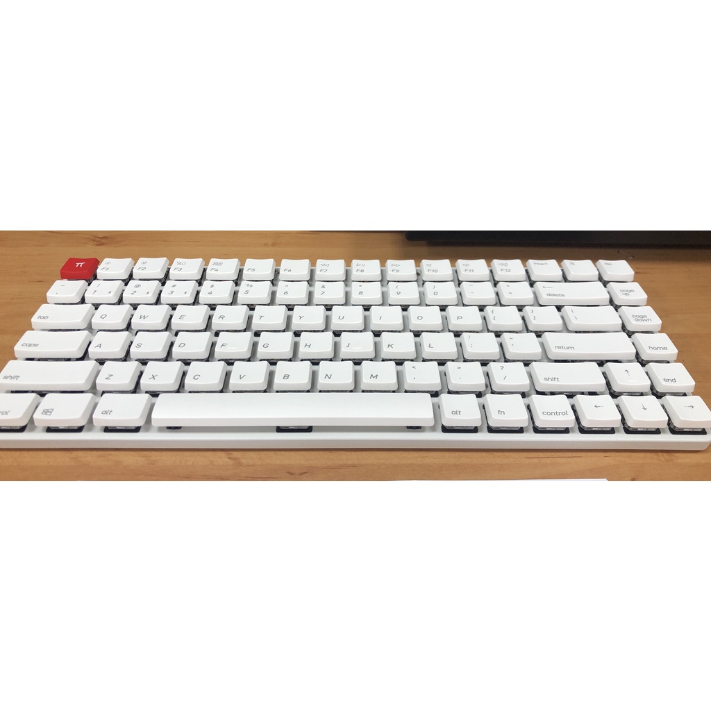 Keychron K3 V2 白色特別款 茶軸 75% 84鍵 矮軸雙模機械鍵盤