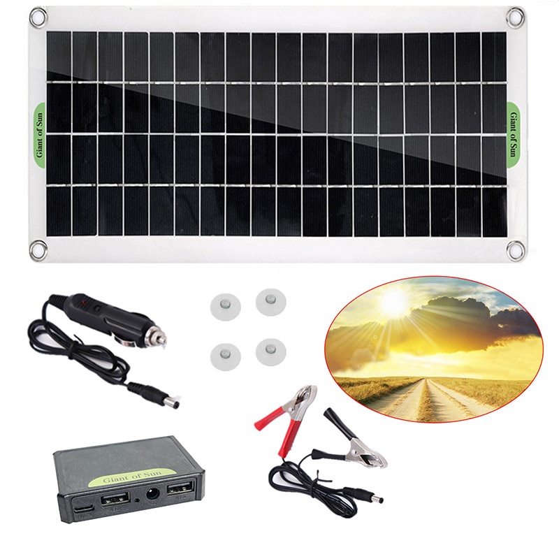 {GOOD} 便攜式太陽能電池板套件 USB 充電太陽能電池板控制器太陽能係統