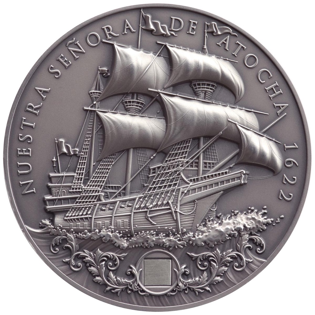 預購(價格13800) - 2022紐埃-阿托查號(西班牙珍寶帆船)-仿古版-2盎司銀幣