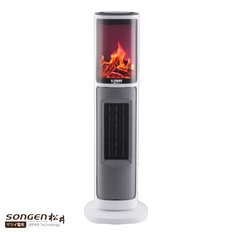 【日本SONGEN】松井3D擬真火焰 陶瓷立式電暖器/暖氣機/電暖爐 (SG-817NP)♥輕頑味