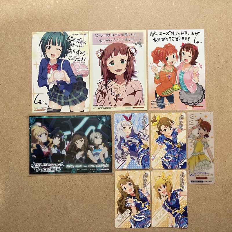 偶像大師 灰姑娘女孩 音無小鳥 天海春香 高槻彌生 四條貴音 雙海亞美 宮尾美也 伊吹翼 明信片相片相卡收藏卡書籤食玩卡