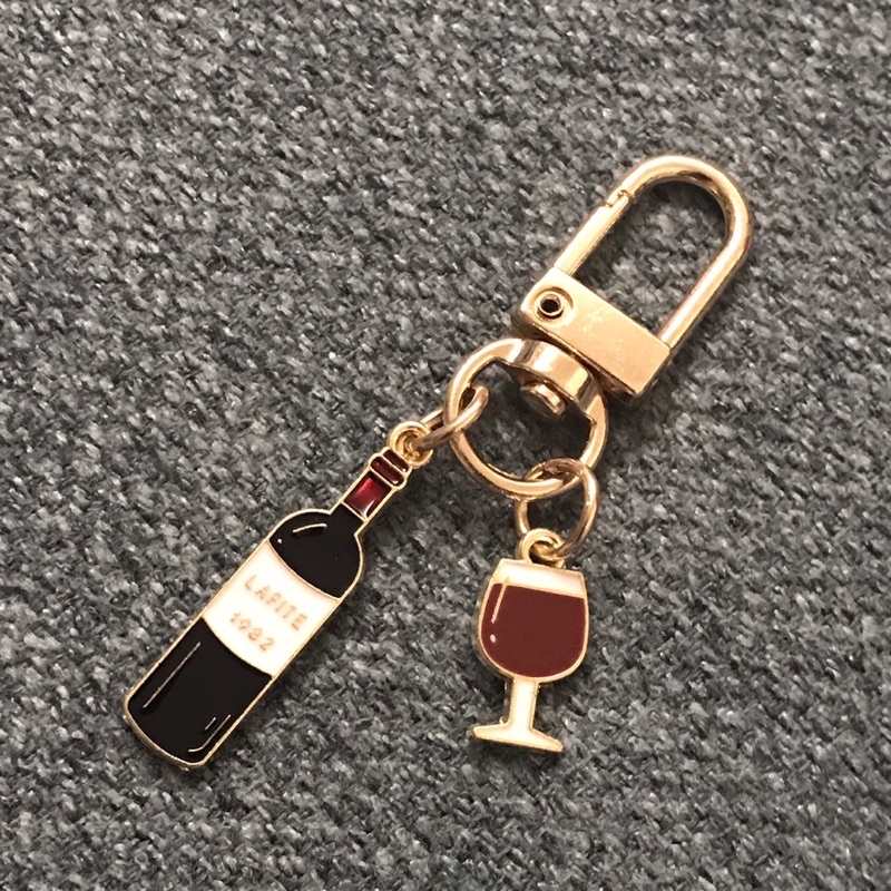 ❤️獨一無二❤️DIY 創意 紅酒 酒杯 吊飾 耳環 服飾配件 配件 背包掛飾 鑰匙圈 合金配件 airpods