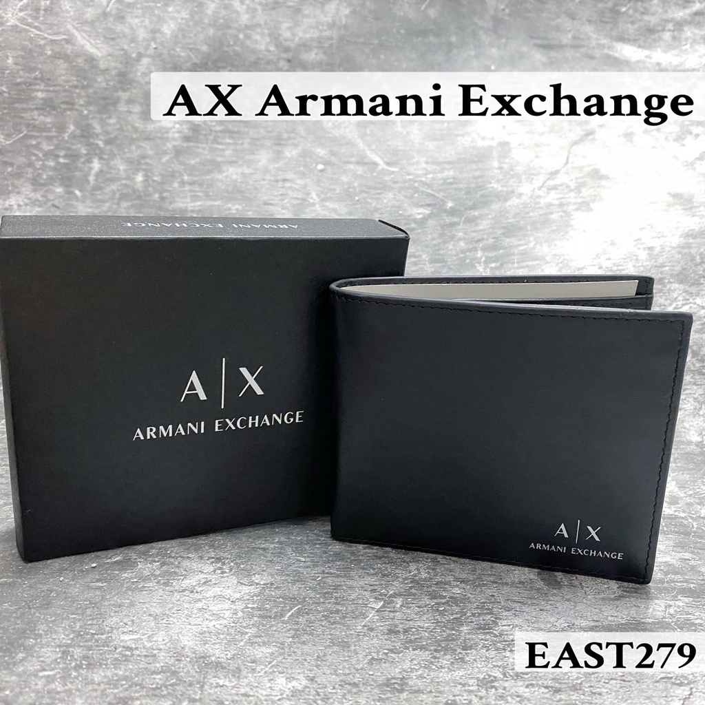 【East 279東貳柒玖服飾】Armani Exchange AX 右下燙銀LOGO 短夾 #現貨#素面