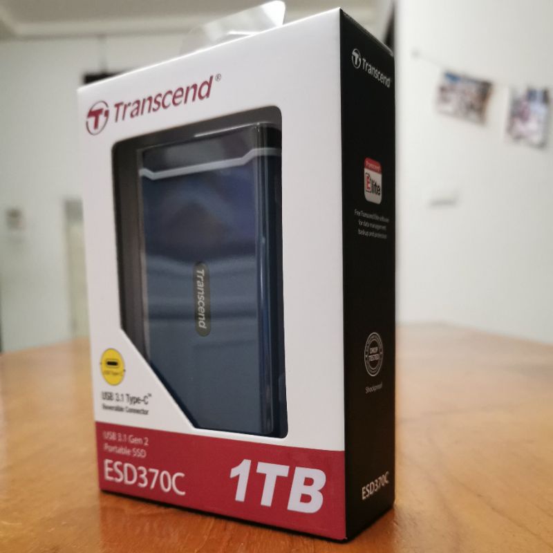 全新未拆封 創見 Transcend 外接式硬碟 SSD 外接式硬碟1TB ESD370C