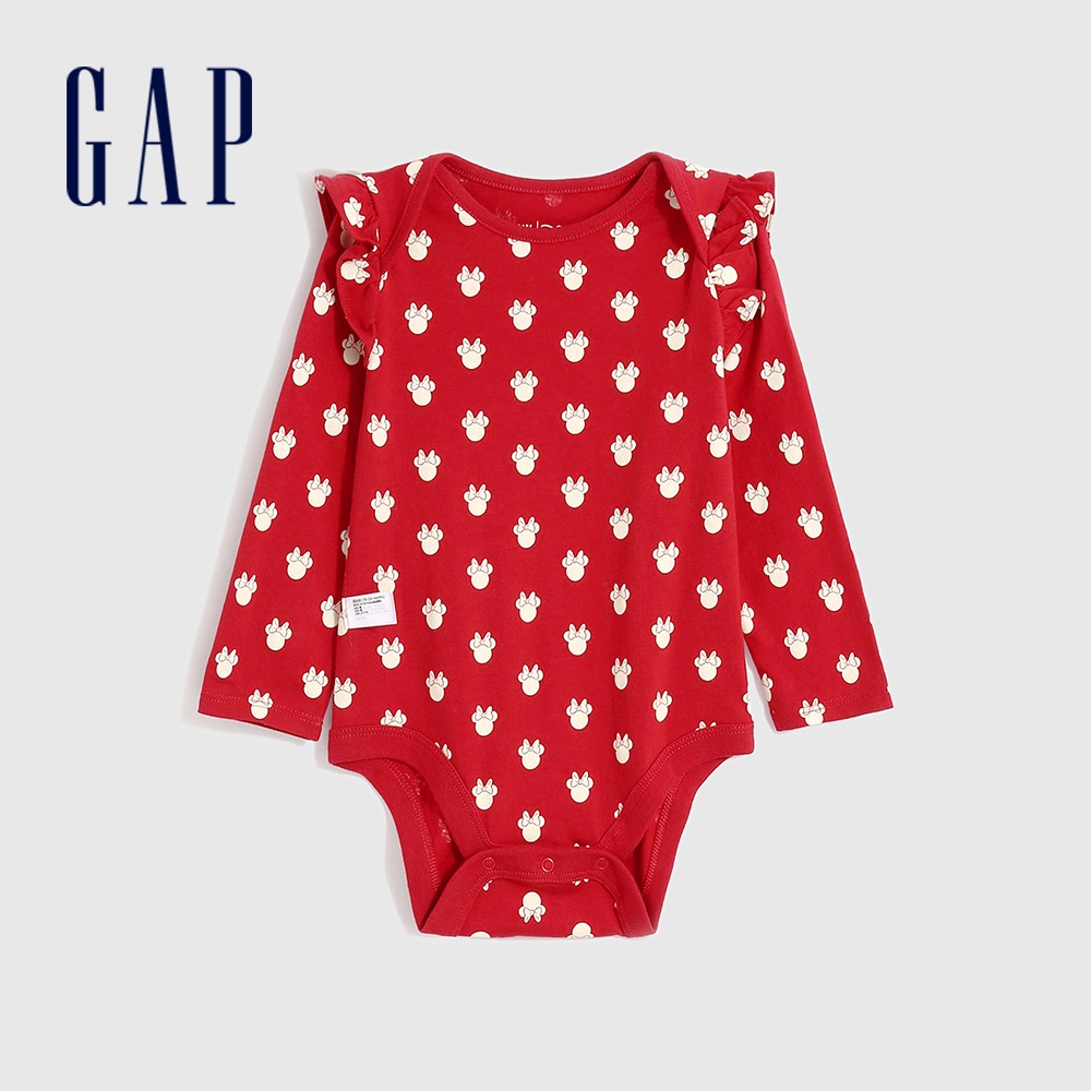 Gap 嬰兒裝 Gap x Disney迪士尼聯名 長袖包屁衣-紅色(478096)