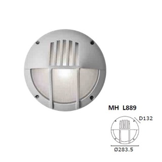 小鵬~MARCH LED E27 壁燈 工業風 銀色 圓形 壓鑄鋁 防爆玻璃 替換式 壁燈 不含光源 MH-L889