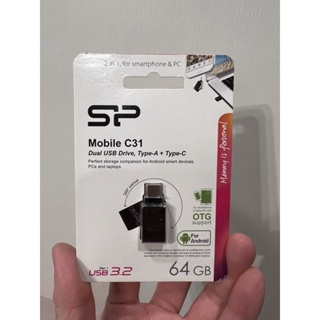 SP 廣穎 Mobile C31 64G／32G USB Type-A Type-C 雙用隨身碟 行動碟 360°旋轉