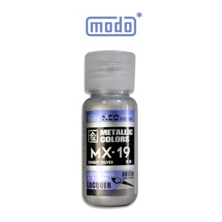 【modo摩多製造所】NEO瓶 全新二代金屬色 MX-19 MX19 亮銀/30ML/模型漆｜官方賣場
