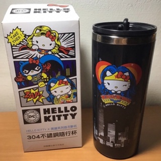 HELLO KITTY英雄系列聯名款DC 神力女超人 304不鏽鋼隨行杯保溫杯400ml