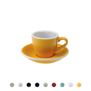 LOVERAMICS 愛陶樂 | 蛋形系列 - 濃縮咖啡杯盤組80ml (多色可選) 陶瓷杯 咖啡杯 下午茶杯