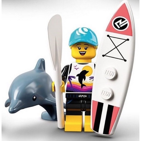 LEGO 樂高 71029 1號 衝浪者 衝浪板 划槳 海豚 第21代人偶包