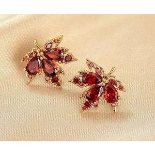YaYa平價飾品☆ ﹒‧°∴925銀針耳環~﹒‧°楓葉耳環一對∴°﹒☆