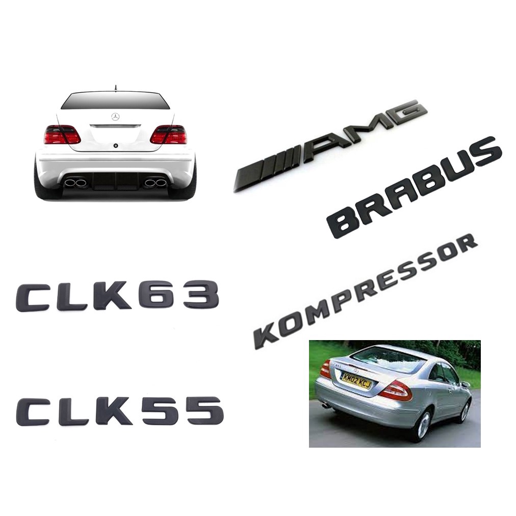 圓夢工廠 BENZ 賓士 CLK W208 W209 CLK55 CLK63 AMG 消光黑 尾門車標 字貼 字標