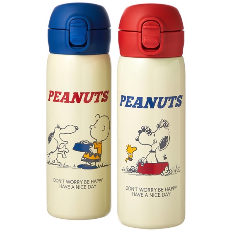 日本 2022 Peanuts snoopy 史努比 史奴比 小黃鳥 彈跳式 不鏽鋼 保溫瓶 保溫杯 隨身瓶 水壺 水瓶