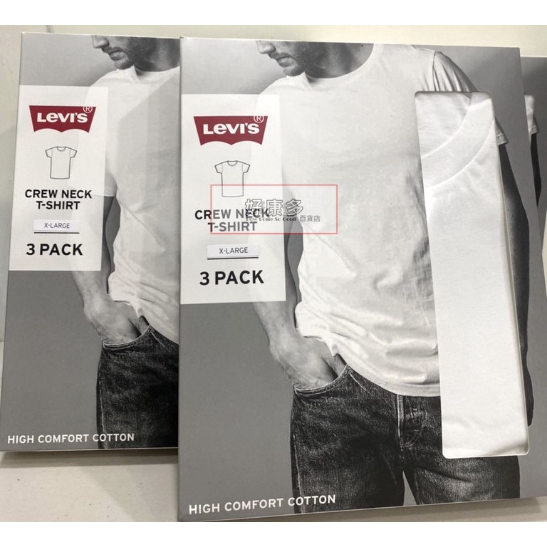 LEVI'S 男 短袖 純棉上衣 T恤 圓領 內衣 LEVIS 零碼 出清 COSTCO 代購 好市多 135115