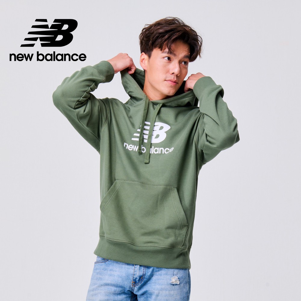 【New Balance】 NB 連帽長袖上衣_男性_墨綠色_AMT31537DON