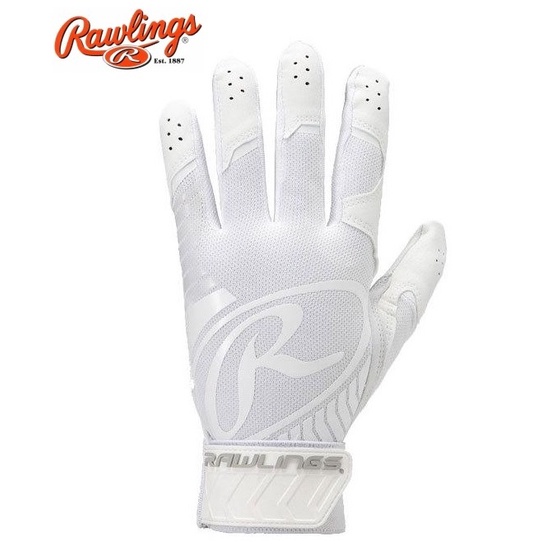 日本進口 Rawlings 羅林斯 BR51BG-TW 棒壘球天然羊皮打擊手套 全白色 舒適服貼 超低特價$790/雙
