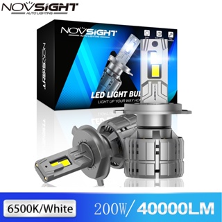 Novsight 最新設計 N60 H4 汽車 LED 大燈燈泡 200W 40000LM 6500K 超亮白燈帶高速風