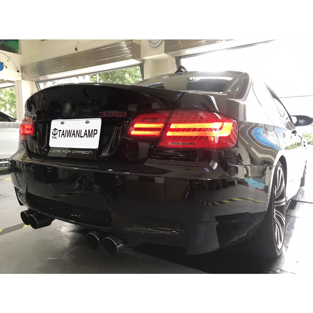 台灣之光 現貨 BMW E92 2D 09 08 07 06年兩門專用改裝後期款光柱光條LED紅白後燈組尾燈組