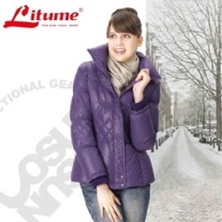 【意都美 Litume】ON SALE 女 立體輕量防潑水透氣保暖羽絨外套/蓄熱防風夾克.登山滑雪衣 藍紫 F3153
