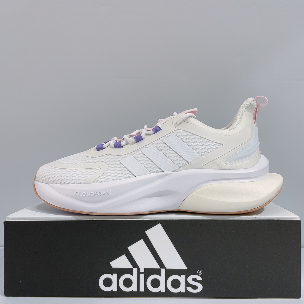 adidas ALPHABOUNCE + 女生 白色 舒適 透氣 運動 慢跑鞋 HP6150