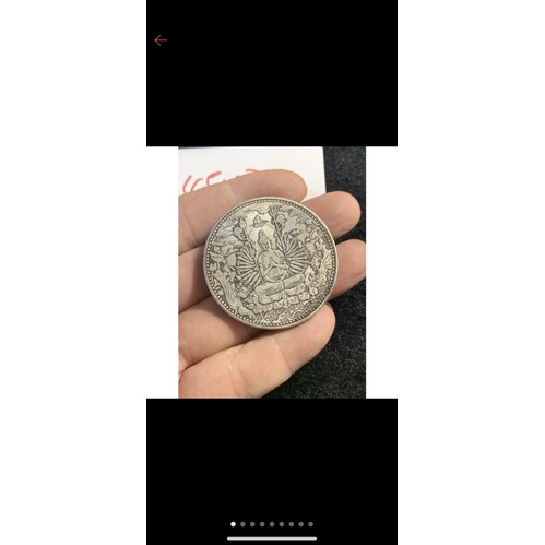 4503老龍銀準提佛母紀念幣老古董非新品舊準提佛母錢母幣準提佛母錢