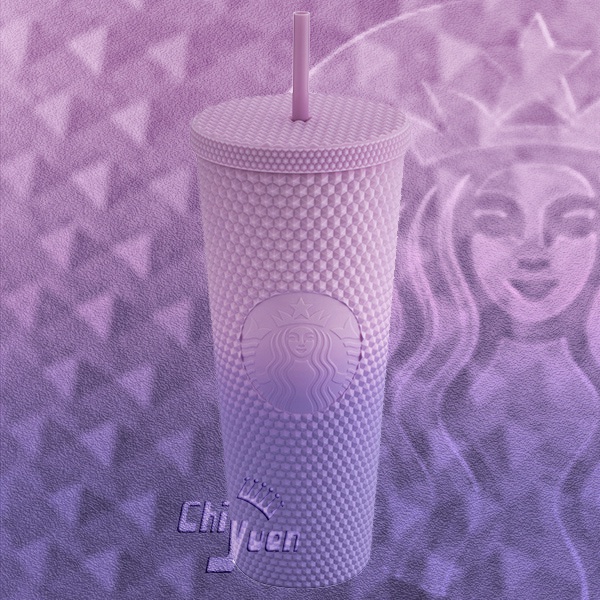 Starbucks 台灣星巴克 2022 紫粉 粉紫 Bling TOGO冷水杯 24oz 隨行杯 榴槤杯 刺刺杯