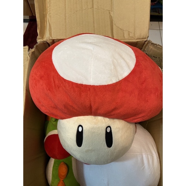 全新 有吊卡Super Mario 瑪利歐 日本限定 超級蘑菇 任天堂 Nintendo TAITO 娃娃 抱枕 玩偶
