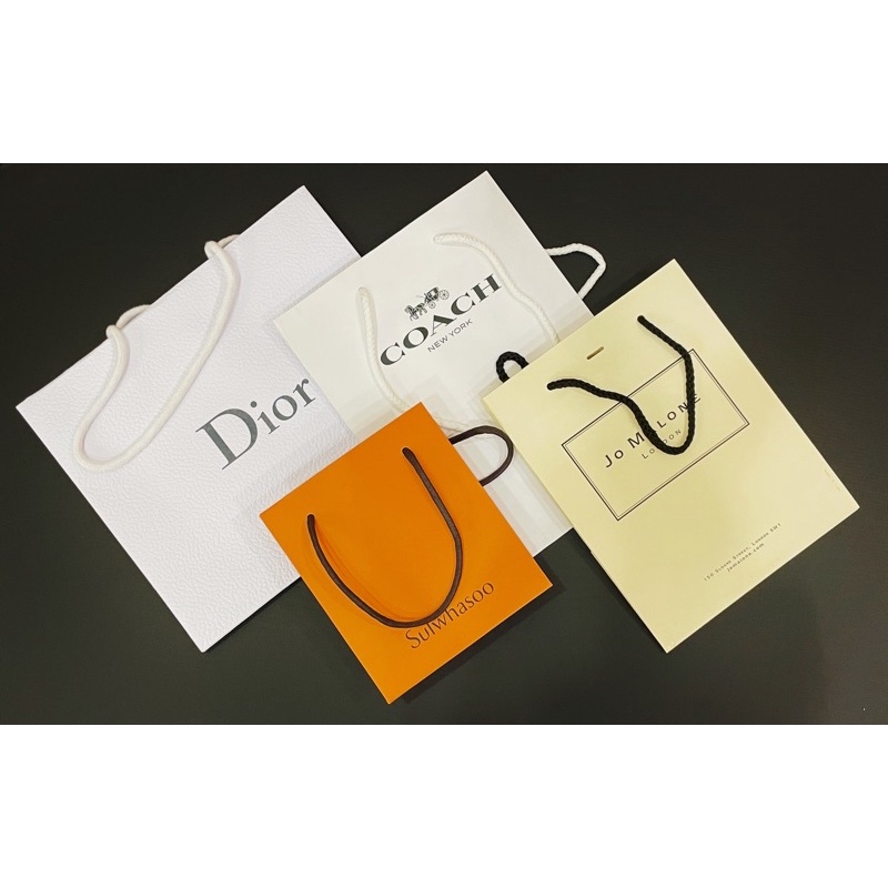 🛍正版精品紙袋【Dior】、【Jo Malone 】、【COACH】、【Sulwhasoo】