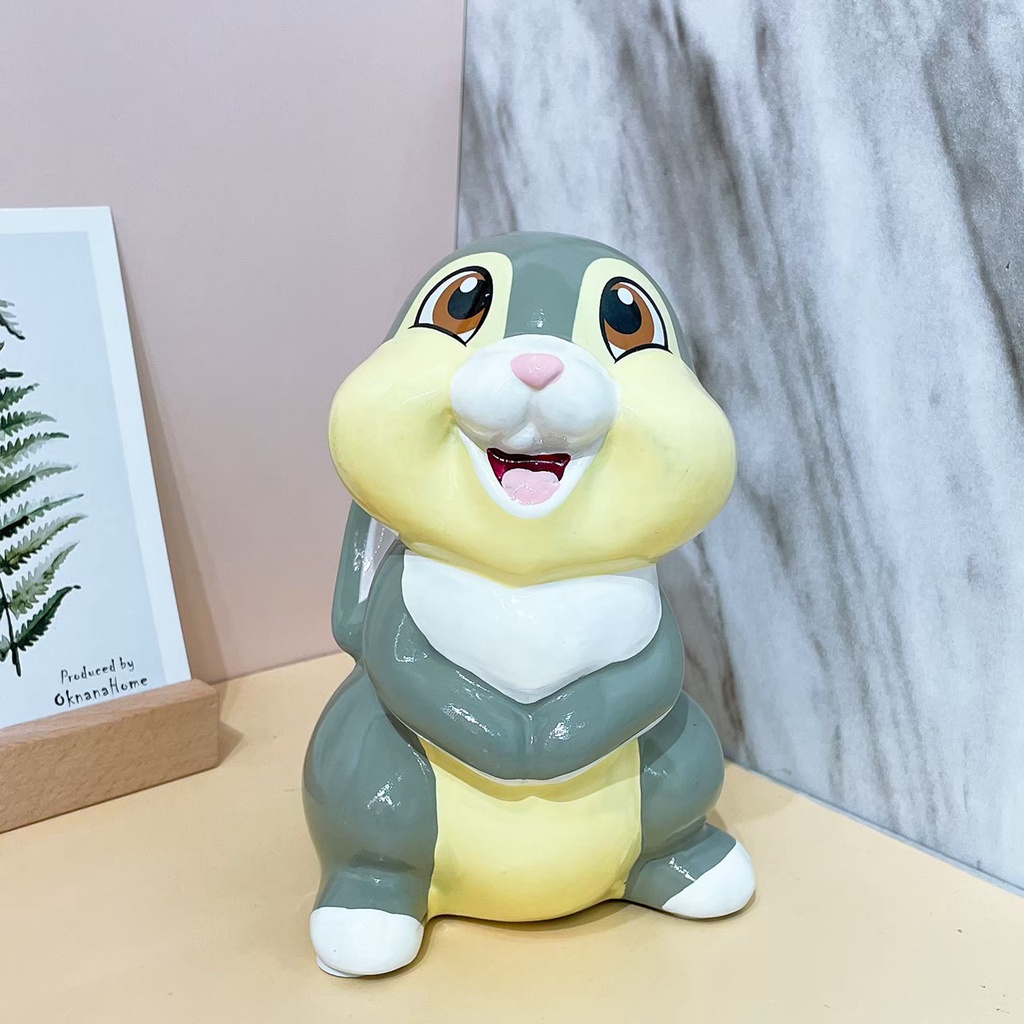 現貨供應 日本 桑普兔 小鹿斑比 邦妮兔 灰兔 兔子 兔年 陶瓷 存錢筒 儲蓄 交換禮物 撲滿